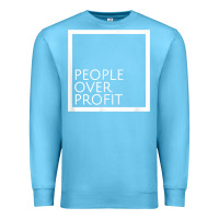 Ocean Blue people over profit democratic socialism pro socialist symbol t shirt Premium Sweatshirt - linhVisuals