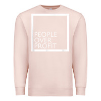Pale Pink people over profit democratic socialism pro socialist symbol t shirt Premium Sweatshirt - linhVisuals