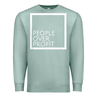 Seafoam people over profit democratic socialism pro socialist symbol t shirt Premium Sweatshirt - linhVisuals
