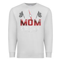Dove Grey race car mom pit crew racing family birthday party t shirt Premium Sweatshirt - linhVisuals