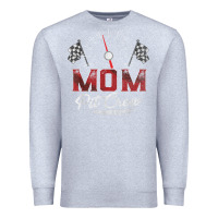 Heather Grey race car mom pit crew racing family birthday party t shirt Premium Sweatshirt - linhVisuals