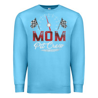 Ocean Blue race car mom pit crew racing family birthday party t shirt Premium Sweatshirt - linhVisuals