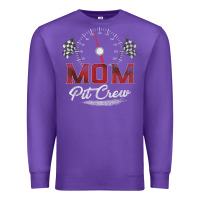 Purple race car mom pit crew racing family birthday party t shirt Premium Sweatshirt - linhVisuals