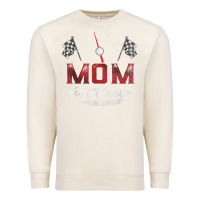 Sandshell race car mom pit crew racing family birthday party t shirt Premium Sweatshirt - linhVisuals