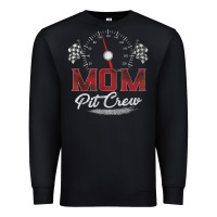 Black race car mom pit crew racing family birthday party t shirt Premium Sweatshirt - linhVisuals