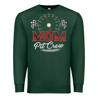 Sports Green race car mom pit crew racing family birthday party t shirt Premium Sweatshirt - linhVisuals