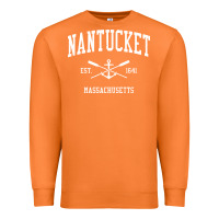 Carrot nantucket ma vintage crossed oars & boat anchor sports pullover hoodie Premium Sweatshirt - linhVisuals