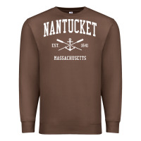 Chestnut nantucket ma vintage crossed oars & boat anchor sports pullover hoodie Premium Sweatshirt - linhVisuals