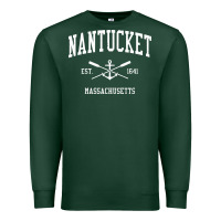 Sports Green nantucket ma vintage crossed oars & boat anchor sports pullover hoodie Premium Sweatshirt - linhVisuals