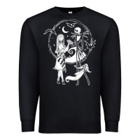Black nightmare before christmas jack and sally t shirt Premium Sweatshirt - linhVisuals
