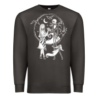 Smoke nightmare before christmas jack and sally t shirt Premium Sweatshirt - linhVisuals