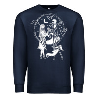 Navy nightmare before christmas jack and sally t shirt Premium Sweatshirt - linhVisuals