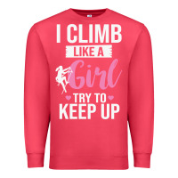 Cardinal climbing climb mountain climbing like a girl 345 climb climbing lover Premium Sweatshirt - linhVisuals
