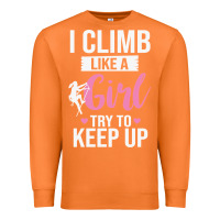 Carrot climbing climb mountain climbing like a girl 345 climb climbing lover Premium Sweatshirt - linhVisuals