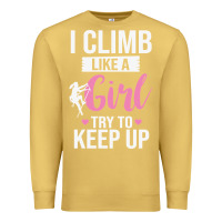 Antique Gold climbing climb mountain climbing like a girl 345 climb climbing lover Premium Sweatshirt - linhVisuals