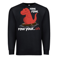 Black dinosaur dino trex row t rex saurus Premium Sweatshirt - linhVisuals