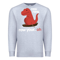 Heather Grey dinosaur dino trex row t rex saurus Premium Sweatshirt - linhVisuals