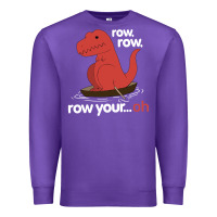 Purple dinosaur dino trex row t rex saurus Premium Sweatshirt - linhVisuals