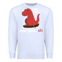 White dinosaur dino trex row t rex saurus Premium Sweatshirt - linhVisuals