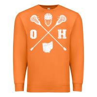 Carrot ohio lacrosse sticks & helmet state outline lax player t shirt Premium Sweatshirt - linhVisuals