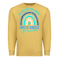 Antique Gold no excuse child abuse prevention awareness leopard rainbow t shirt Premium Sweatshirt - linhVisuals
