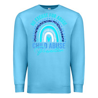 Ocean Blue no excuse child abuse prevention awareness leopard rainbow t shirt Premium Sweatshirt - linhVisuals