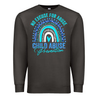 No Excuse Child Abuse Prevention Awareness Leopard Rainbow T Shirt Premium Sweatshirt | Teevron