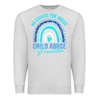Dove Grey no excuse child abuse prevention awareness leopard rainbow t shirt Premium Sweatshirt - linhVisuals