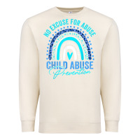 Sandshell no excuse child abuse prevention awareness leopard rainbow t shirt Premium Sweatshirt - linhVisuals