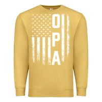 Antique Gold opa gift america flag gift for men father's day pullover hoodie Premium Sweatshirt - linhVisuals