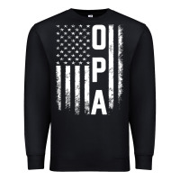 Black opa gift america flag gift for men father's day pullover hoodie Premium Sweatshirt - linhVisuals
