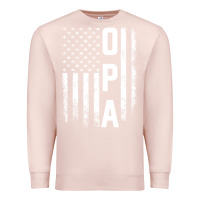 Pale Pink opa gift america flag gift for men father's day pullover hoodie Premium Sweatshirt - linhVisuals