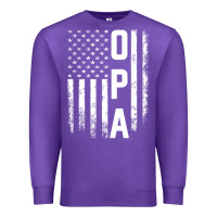 Purple opa gift america flag gift for men father's day pullover hoodie Premium Sweatshirt - linhVisuals