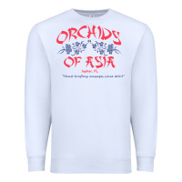 White orchids of asia kraft massage football t shirt Premium Sweatshirt - linhVisuals
