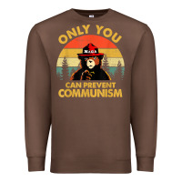 Chestnut vintage only you can prevent communism funny bear camping t shirt Premium Sweatshirt - linhVisuals