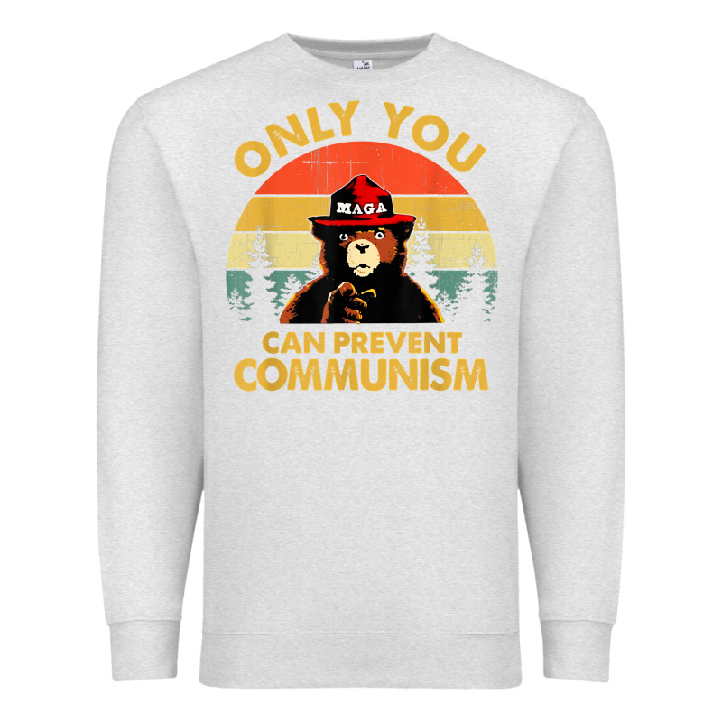 Vintage Only You Can Prevent Communism Funny Bear Camping T Shirt Premium Sweatshirt by linhVisuals | Teevron
