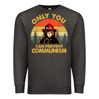 Smoke vintage only you can prevent communism funny bear camping t shirt Premium Sweatshirt - linhVisuals