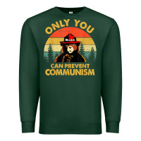Sports Green vintage only you can prevent communism funny bear camping t shirt Premium Sweatshirt - linhVisuals