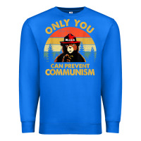 True Royal vintage only you can prevent communism funny bear camping t shirt Premium Sweatshirt - linhVisuals