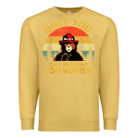 Antique Gold vintage only you can prevent communism funny bear camping t shirt Premium Sweatshirt - linhVisuals