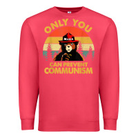 Cardinal vintage only you can prevent communism funny bear camping t shirt Premium Sweatshirt - linhVisuals