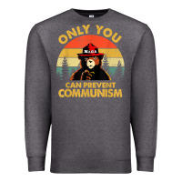 Charcoal Heather vintage only you can prevent communism funny bear camping t shirt Premium Sweatshirt - linhVisuals