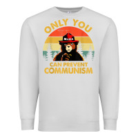Dove Grey vintage only you can prevent communism funny bear camping t shirt Premium Sweatshirt - linhVisuals