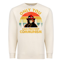 Sandshell vintage only you can prevent communism funny bear camping t shirt Premium Sweatshirt - linhVisuals