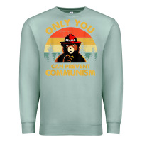 Seafoam vintage only you can prevent communism funny bear camping t shirt Premium Sweatshirt - linhVisuals