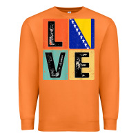 Carrot vintage retro i love bosnia flag for bosnian pride gift t shirt Premium Sweatshirt - linhVisuals