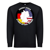 Black proudly served bitburg air base germany military veteran t shirt Premium Sweatshirt - linhVisuals