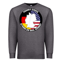 Charcoal Heather proudly served bitburg air base germany military veteran t shirt Premium Sweatshirt - linhVisuals