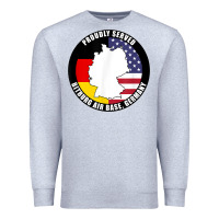 Heather Grey proudly served bitburg air base germany military veteran t shirt Premium Sweatshirt - linhVisuals
