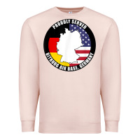 Pale Pink proudly served bitburg air base germany military veteran t shirt Premium Sweatshirt - linhVisuals